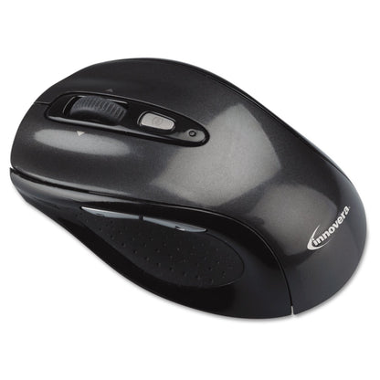 Innovera Wireless Optical Mouse with USB-A, 2.4 GHz Frequency/32 ft Wireless Range, Left/Right Hand Use, Gray/Black
