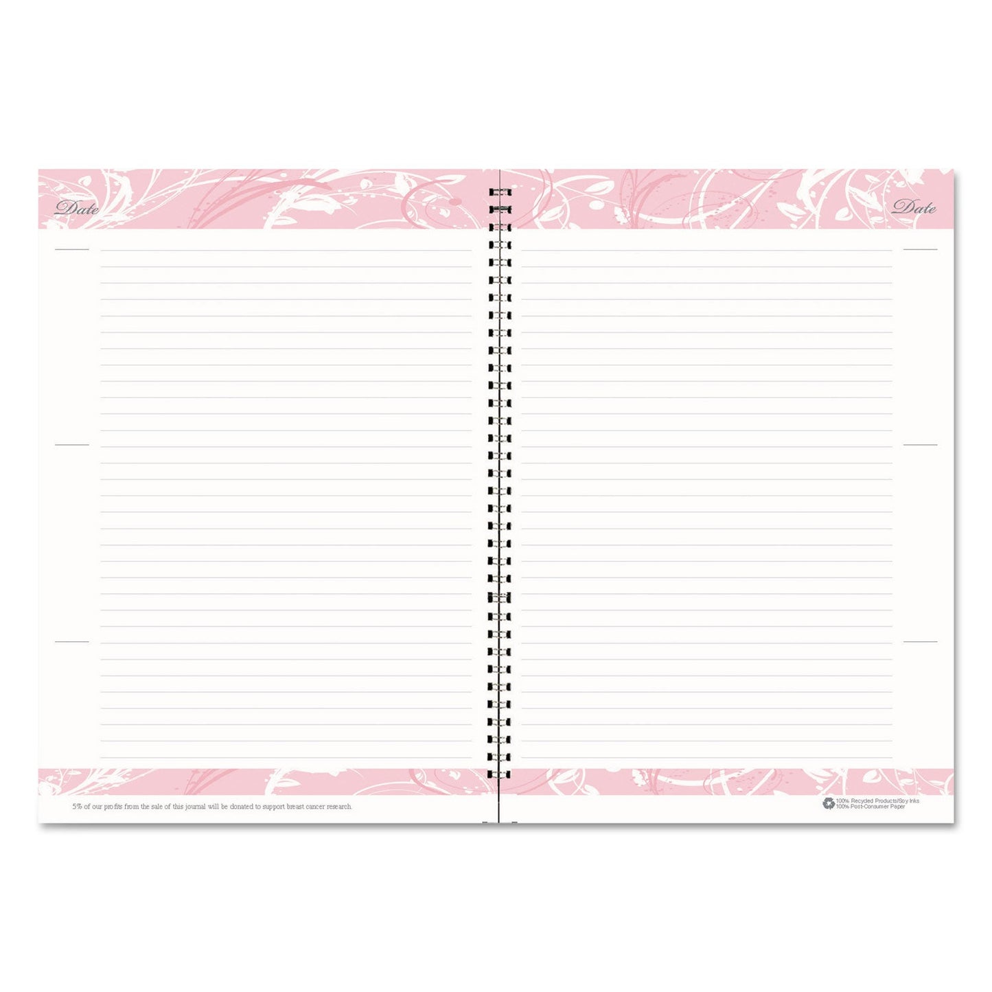 House of Doolittle Breast Cancer Awareness Recycled Ruled Monthly Planner/Journal, 10 x 7, Pink Cover, 12-Month (Jan to Dec): 2023