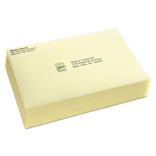 Avery Matte Clear Easy Peel Mailing Labels w/ Sure Feed Technology, Laser Printers, 1.33 x 4, Clear, 14/Sheet, 50 Sheets/Box