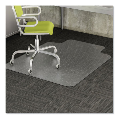 deflecto EconoMat Occasional Use Chair Mat, Low Pile Carpet, Roll, 36 x 48, Lipped, Clear