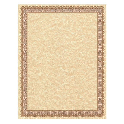 Southworth Parchment Certificates, Vintage, 8.5 x 11, Copper with Burgundy/Gold Foil Border, 50/Pack