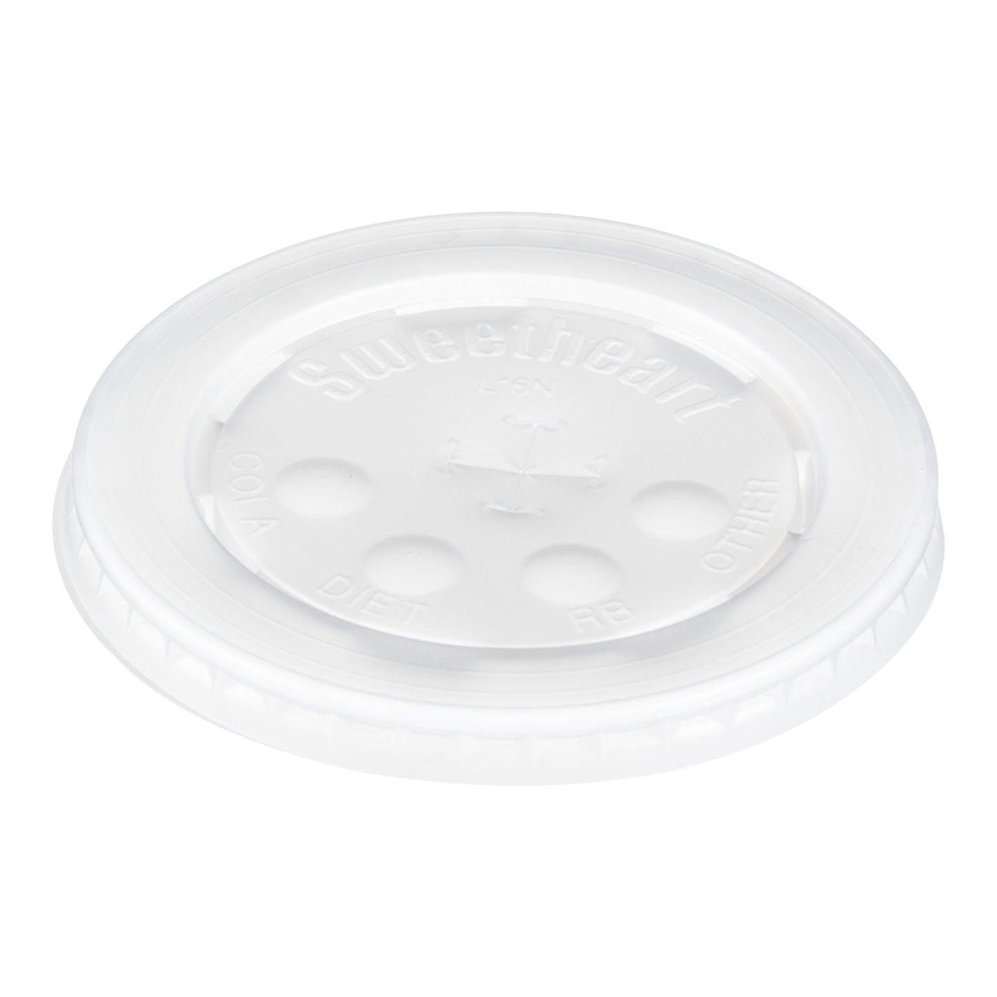Dart Polystyrene Cold Cup Lids, Fits 12 oz to 24 oz Cups, Translucent, 125/Pack, 16 Packs/Carton