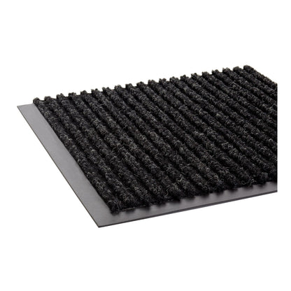 Crown Needle Rib Wipe and Scrape Mat, Polypropylene, 36 x 60, Charcoal