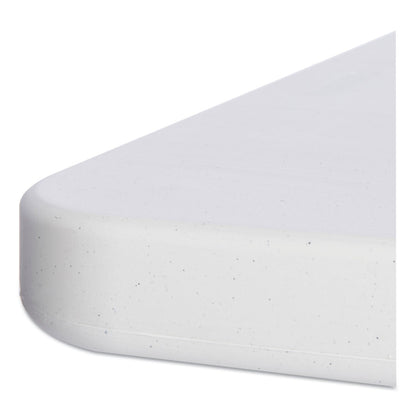 Alera Resin Rectangular Folding Table, Square Edge, 96w x 30d x 29h, Platinum
