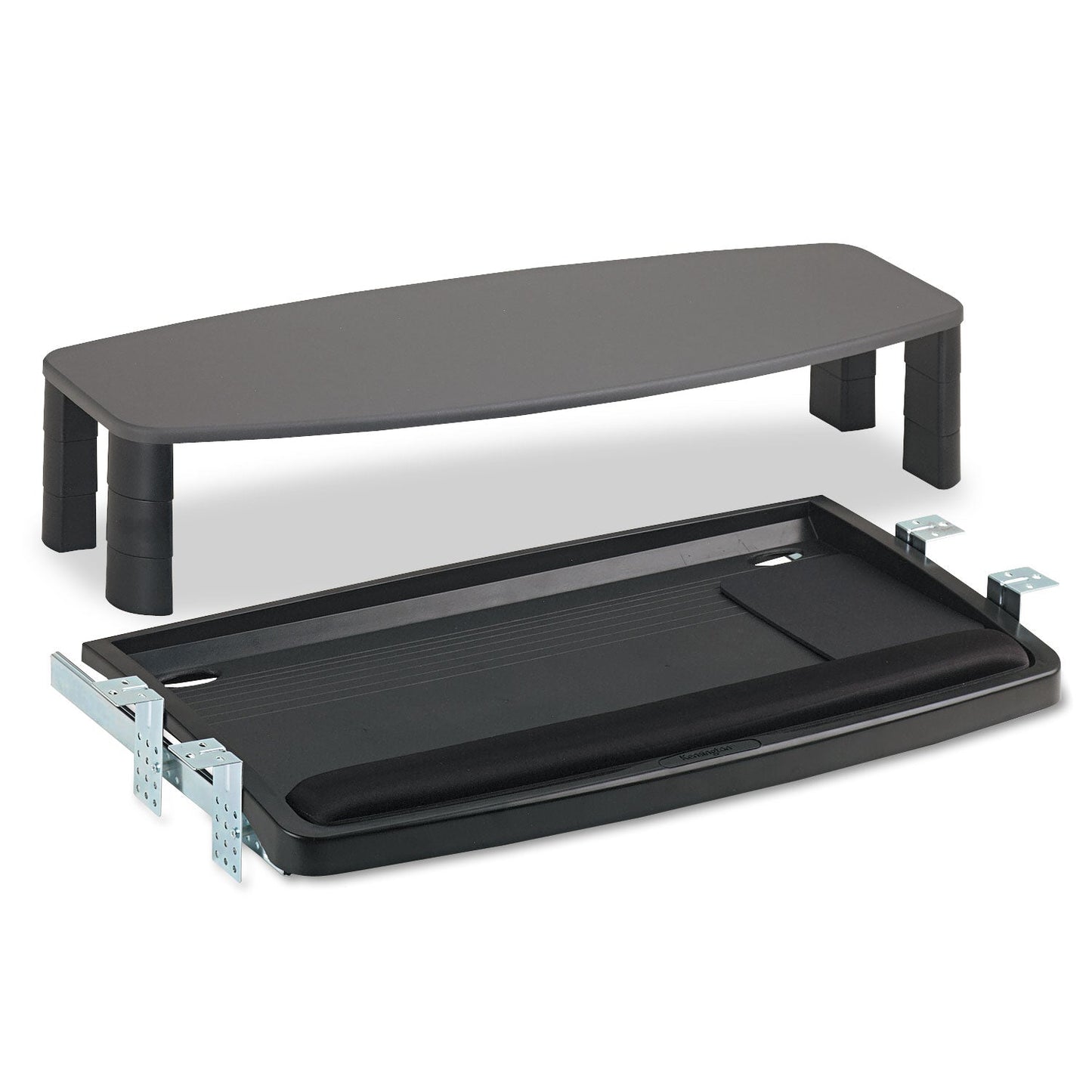 Kensington Over/Under Keyboard Drawer with SmartFit System, 14.5w x 23d, Black