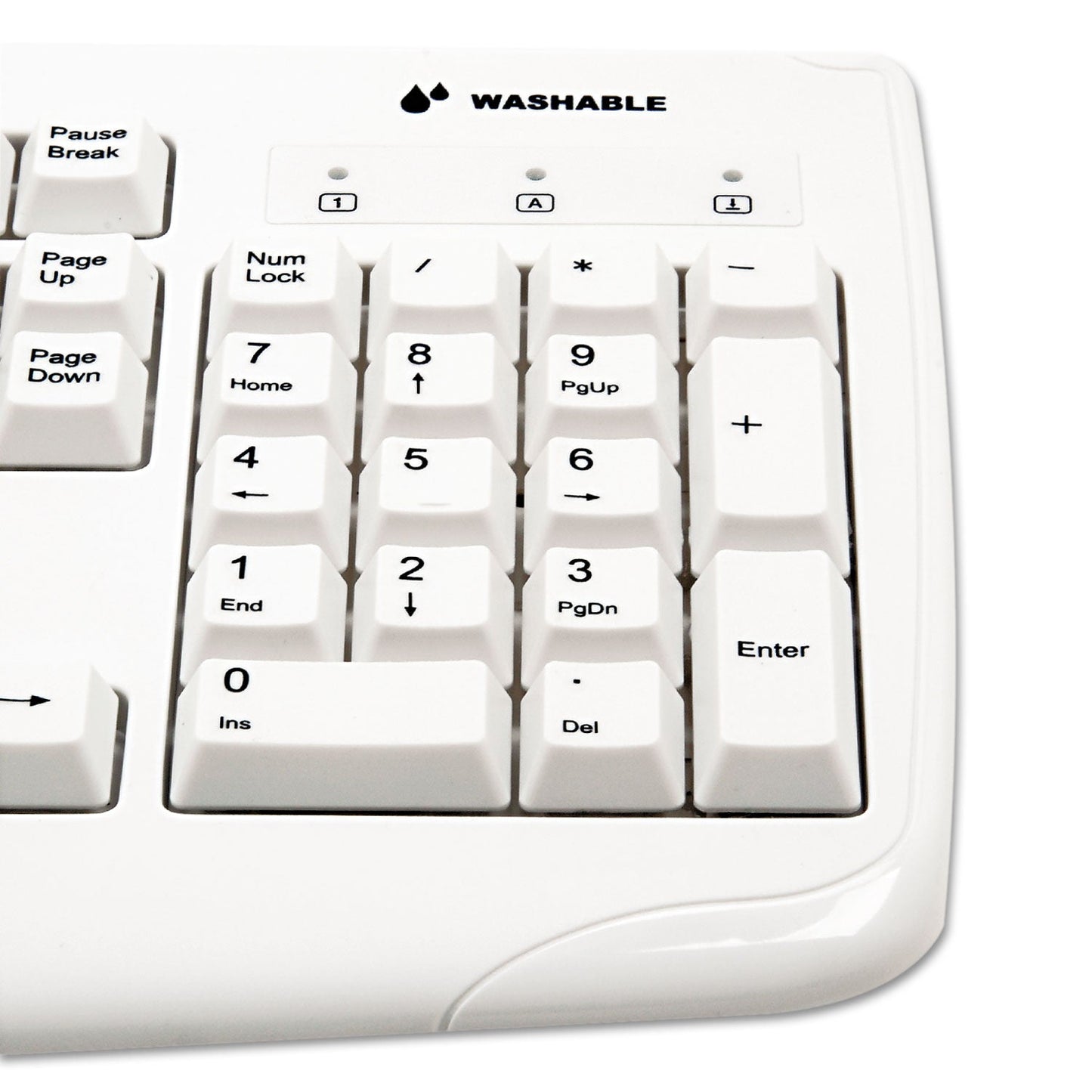 Kensington Pro Fit USB Washable Keyboard, 104 Keys, White