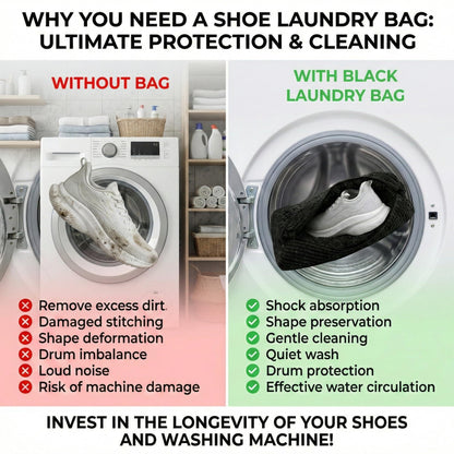 Shoe Washing Machine Bag 2 Pack for Washer & Dryer Thick Padded Sneaker Laundry Bags with Mesh Panels Zipper Protective Shoe Washer Bag for Running & Gym Shoes
