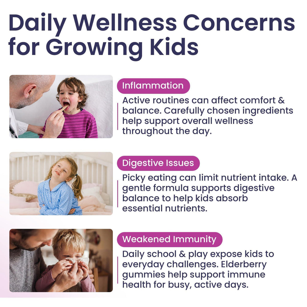 Elderberry Gummies for Kids  3 in 1 Immune Support with Zinc & Vitamin C   Kids Elderberry Gummies for Daily Immunity  Vegan Formula for Strong Immune Health   60 Count