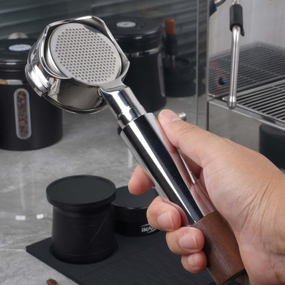 Openwork Bottomless Portafilter with High Extraction Basket