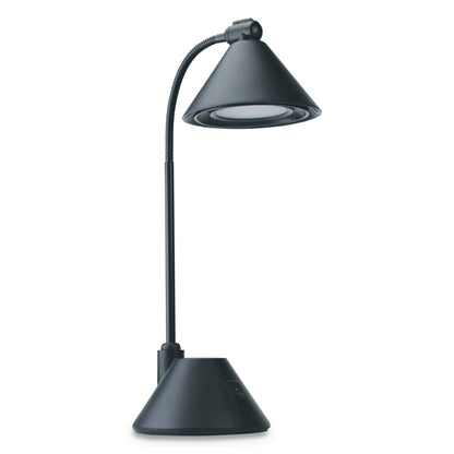 Alera LED Task Lamp, 5.38"w x 9.88"d x 17"h, Black