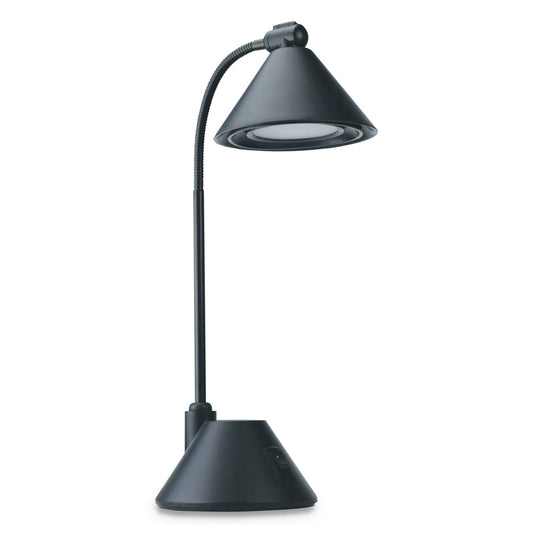 Alera LED Task Lamp, 5.38"w x 9.88"d x 17"h, Black