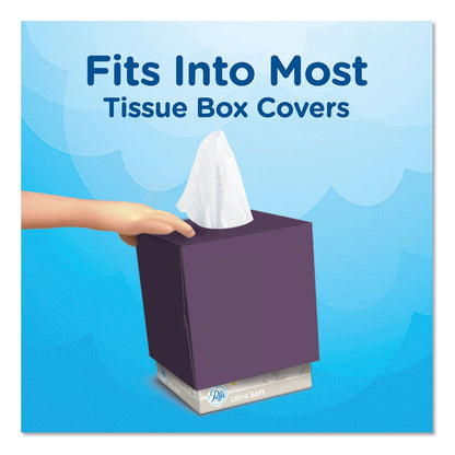 Puffs Ultra Soft Facial Tissue, 2-Ply, White, 56 Sheets/Box, 4 Boxes/Pack