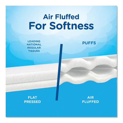 Puffs White Facial Tissue, 2-Ply, 180 Sheets/Box, 24 Boxes/Carton