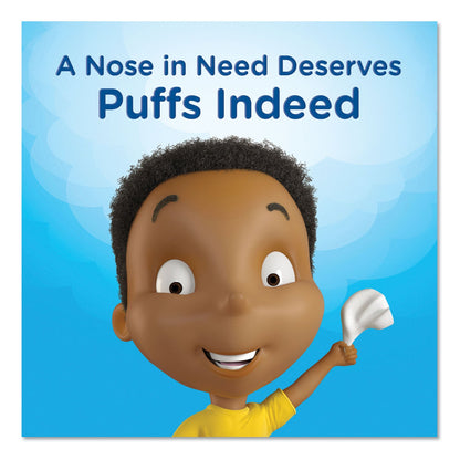 Puffs White Facial Tissue, 2-Ply, White, 180 Sheets/Box, 3 Boxes/Pack, 8 Packs/Carton