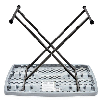 Iceberg IndestrucTable Classic Personal Folding Table, 30w x 20d x 25 to 28h, Charcoal