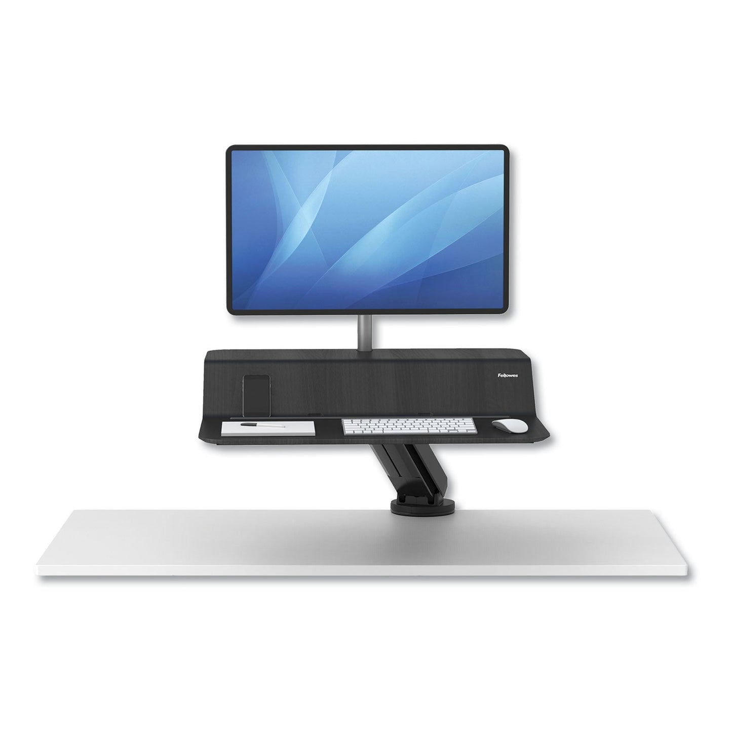 Fellowes Lotus RT Sit-Stand Workstation, 48" x 30" x 42.2" to 49.2", Black