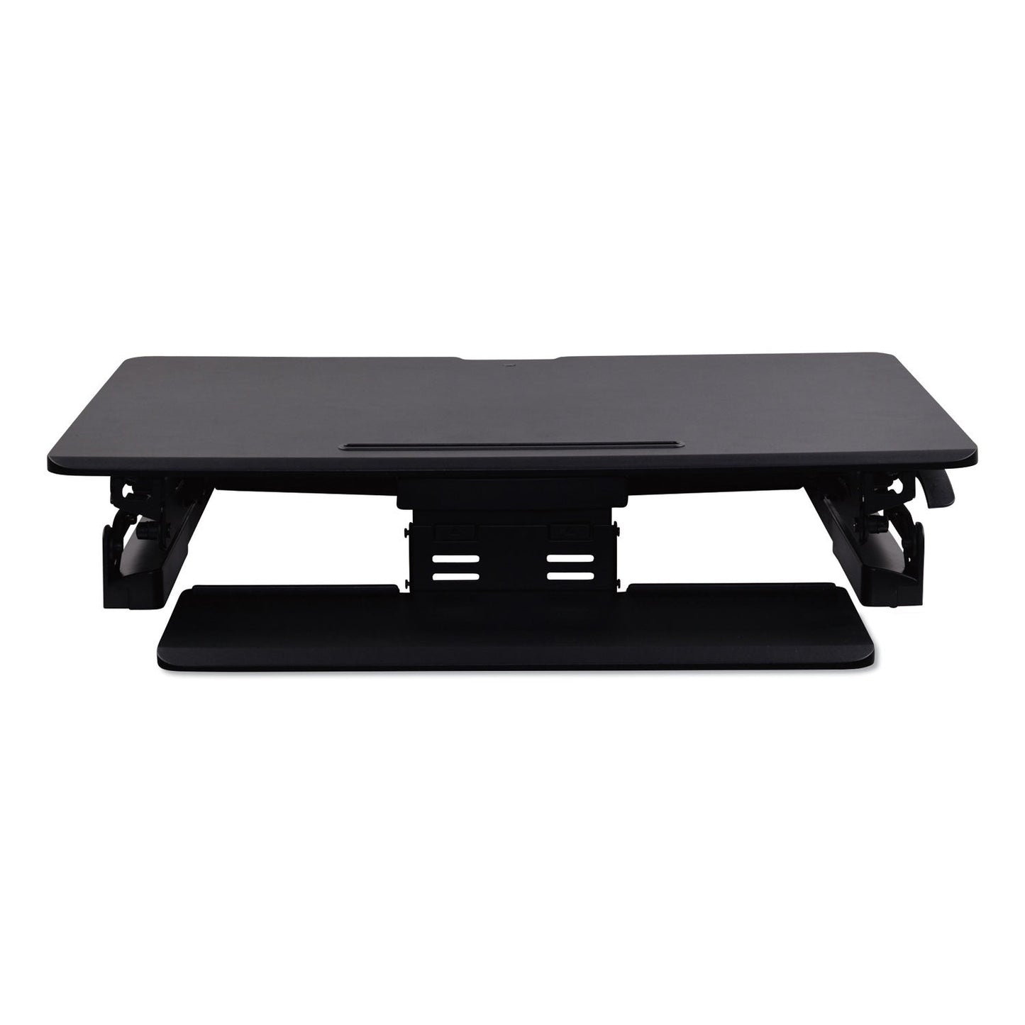 Alera AdaptivErgo Two-Tier Sit-Stand Lifting Workstation, 35.12" x 31.1" x 5.91" to 19.69", Black