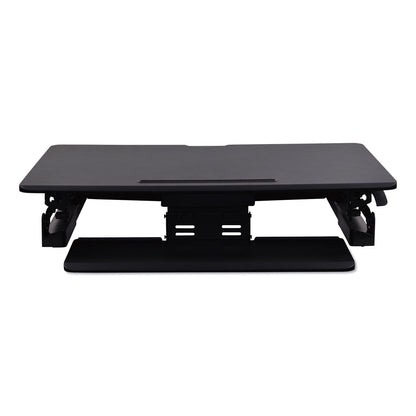 Alera AdaptivErgo Two-Tier Sit-Stand Lifting Workstation, 35.12" x 31.1" x 5.91" to 19.69", Black