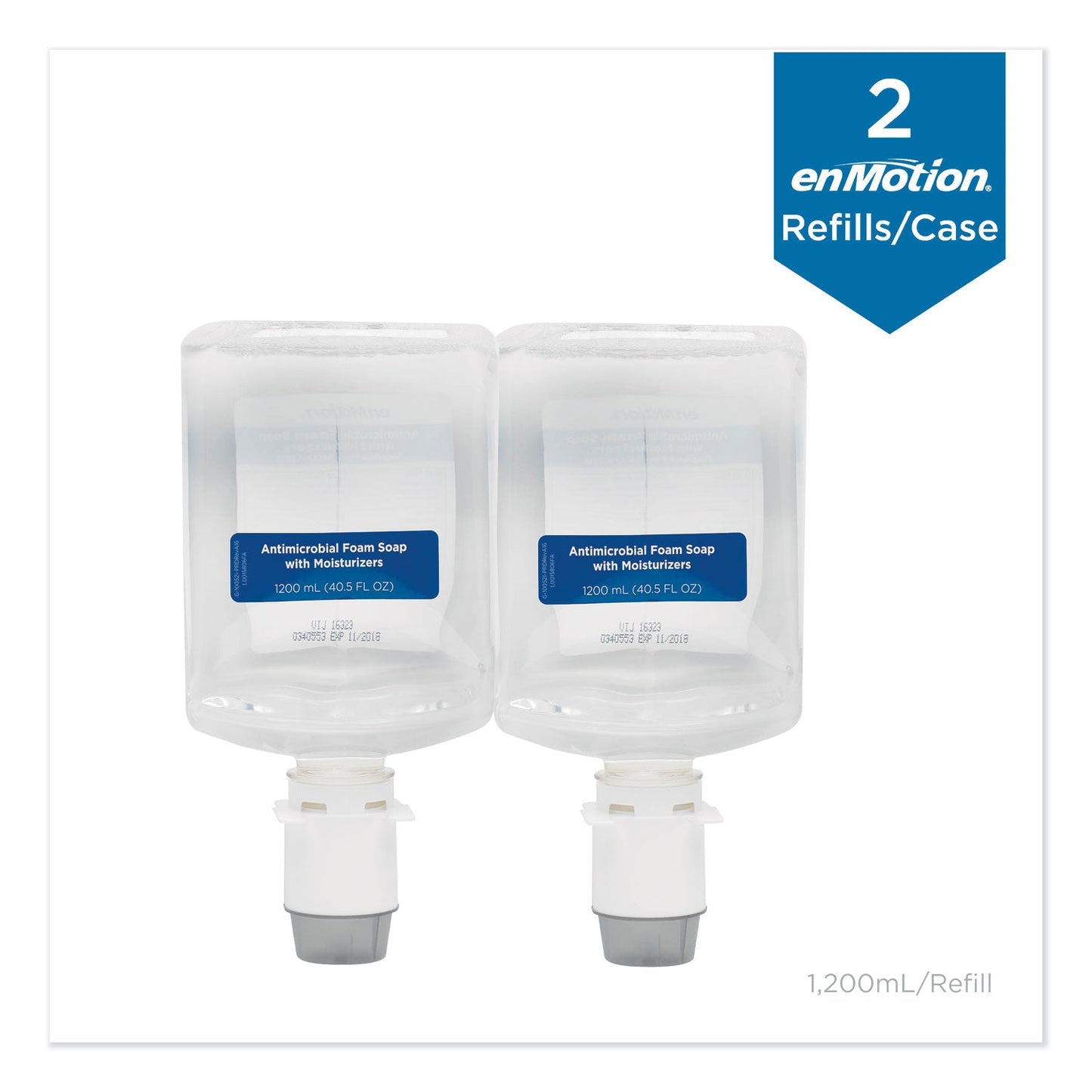 Georgia Pacific GP enMotion Automated Touchless Antimicrobial Foam Soap Refill, Unscented, 1,200 mL, 2/Carton