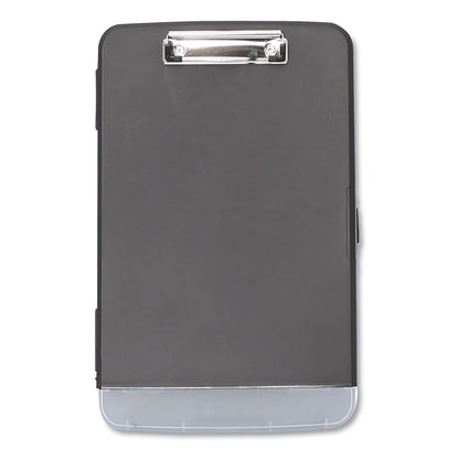 Universal Storage Clipboard with Pen Compartment, 0.5" Clip Capacity, Holds 8.5 x 11 Sheets, Black