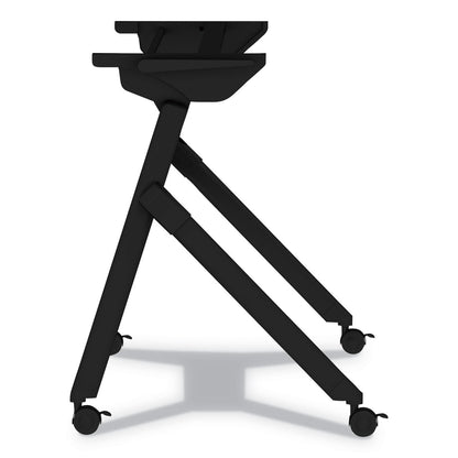 Alera Flip and Nest Table Base, 55.88w x 23.63d x 28.5h, Black