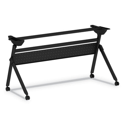 Alera Flip and Nest Table Base, 55.88w x 23.63d x 28.5h, Black