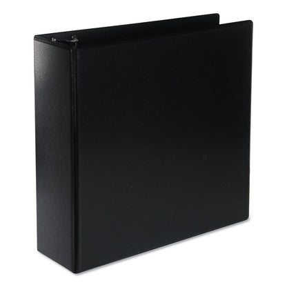 Universal Deluxe Round Ring View Binder, 3 Rings, 3" Capacity, 11 x 8.5, Black