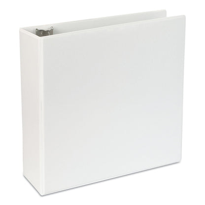 Universal Slant D-Ring View Binder, 3 Rings, 4" Capacity, 11 x 8.5, White