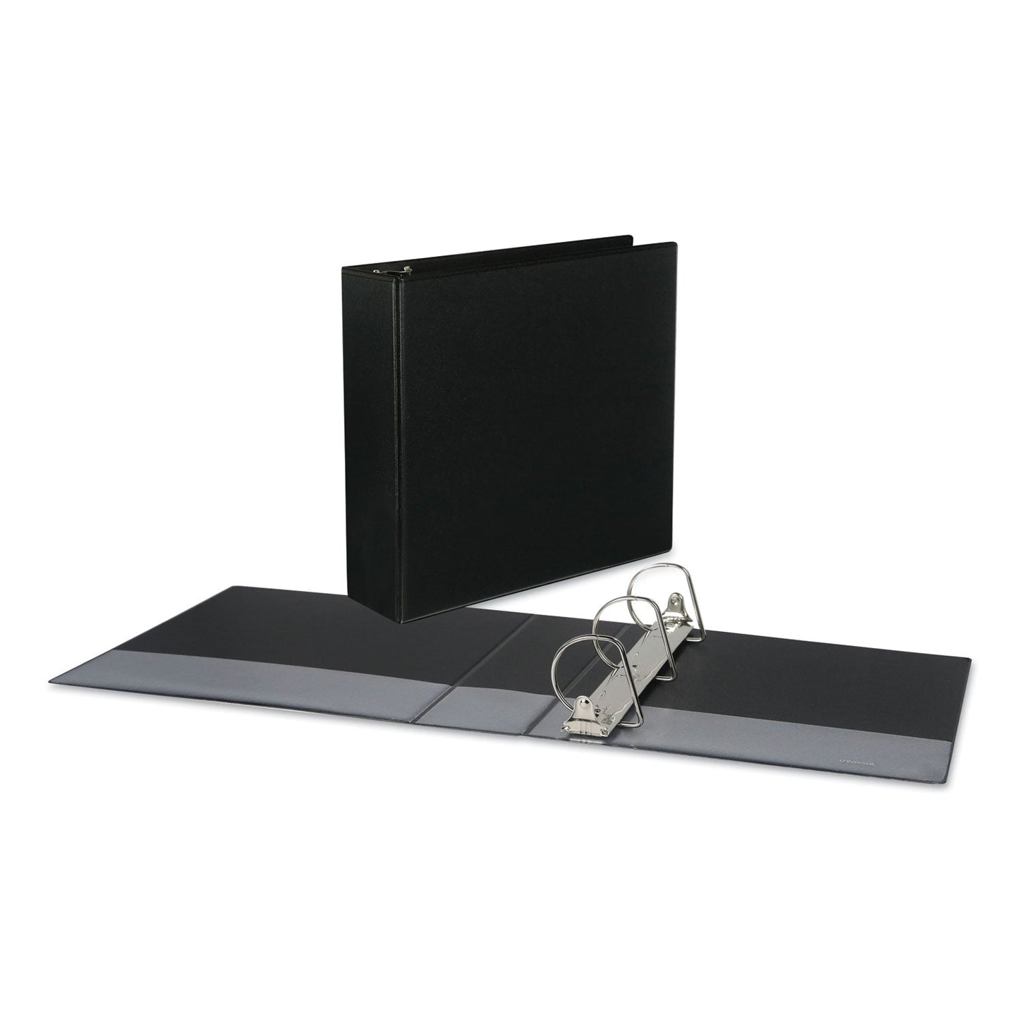 Universal Slant D-Ring View Binder, 3 Rings, 3" Capacity, 11 x 8.5, Black