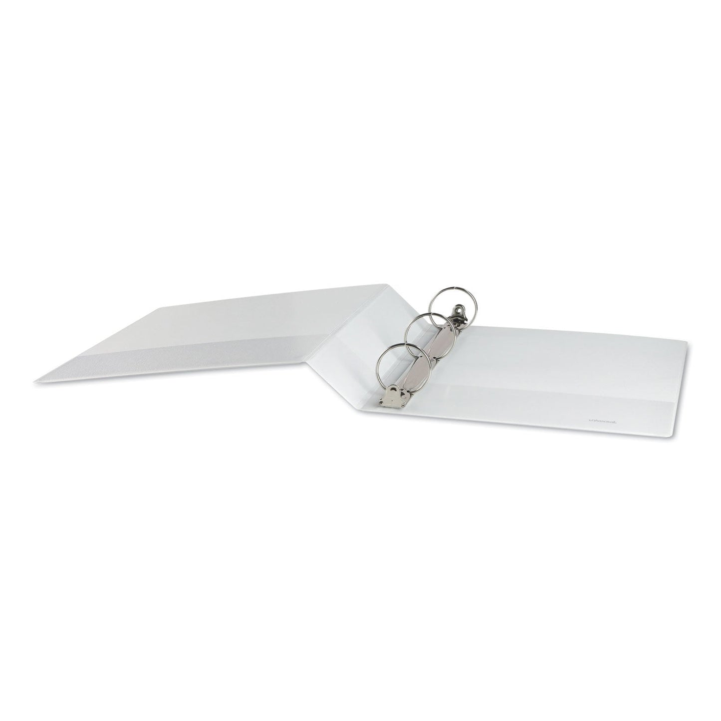 Universal Deluxe Round Ring View Binder, 3 Rings, 2" Capacity, 11 x 8.5, White