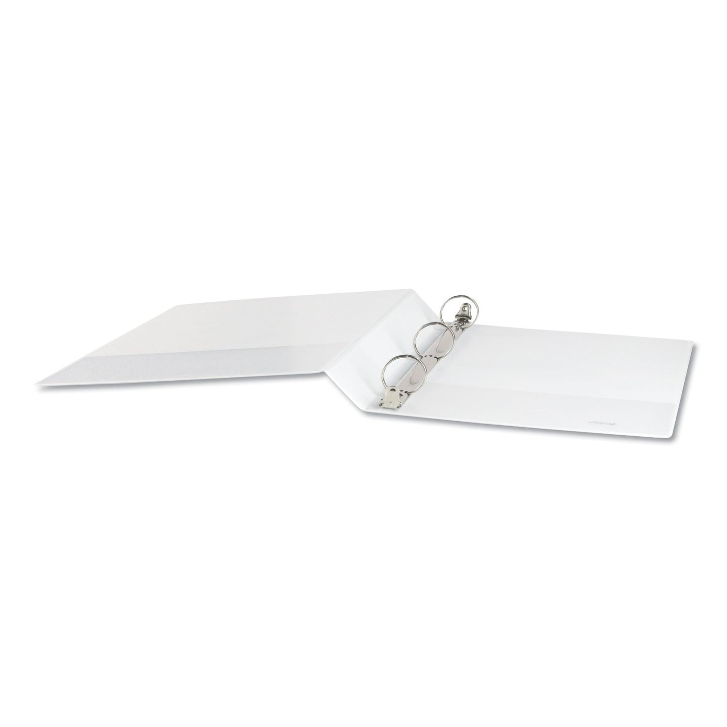 Universal Deluxe Round Ring View Binder, 3 Rings, 1.5" Capacity, 11 x 8.5, White