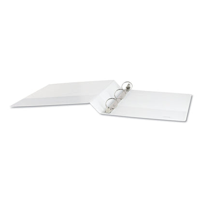 Universal Deluxe Round Ring View Binder, 3 Rings, 1.5" Capacity, 11 x 8.5, White