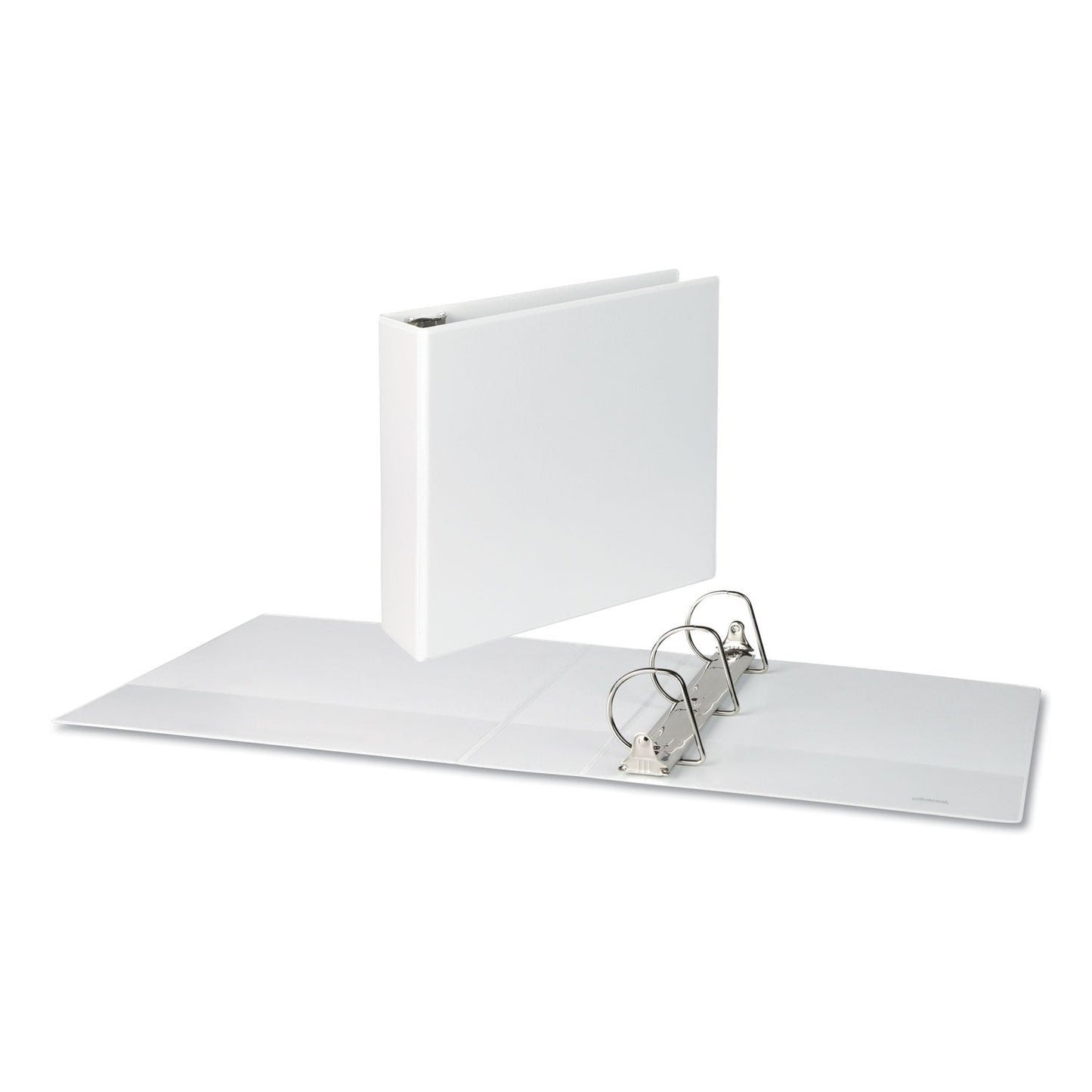 Universal Slant D-Ring View Binder, 3 Rings, 3" Capacity, 11 x 8.5, White
