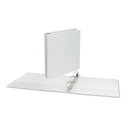 Universal Deluxe Round Ring View Binder, 3 Rings, 1.5" Capacity, 11 x 8.5, White