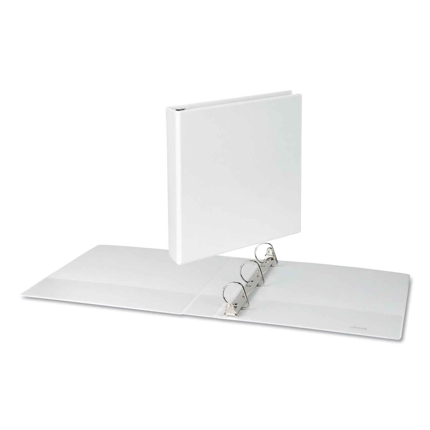 Universal Slant D-Ring View Binder, 3 Rings, 1.5" Capacity, 11 x 8.5, White