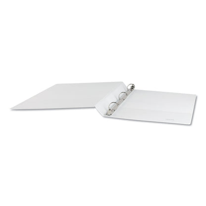 Universal Deluxe Round Ring View Binder, 3 Rings, 1" Capacity, 11 x 8.5, White