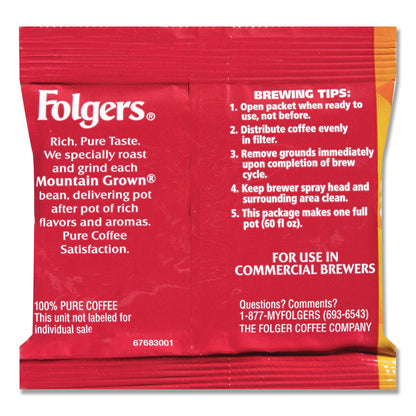 Folgers Coffee, Classic Roast, 0.9 oz Fractional Packs, 36/Carton
