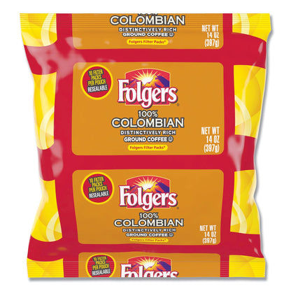 Folgers Coffee Filter Packs, 100% Colombian, 1.4 oz Pack, 40/Carton