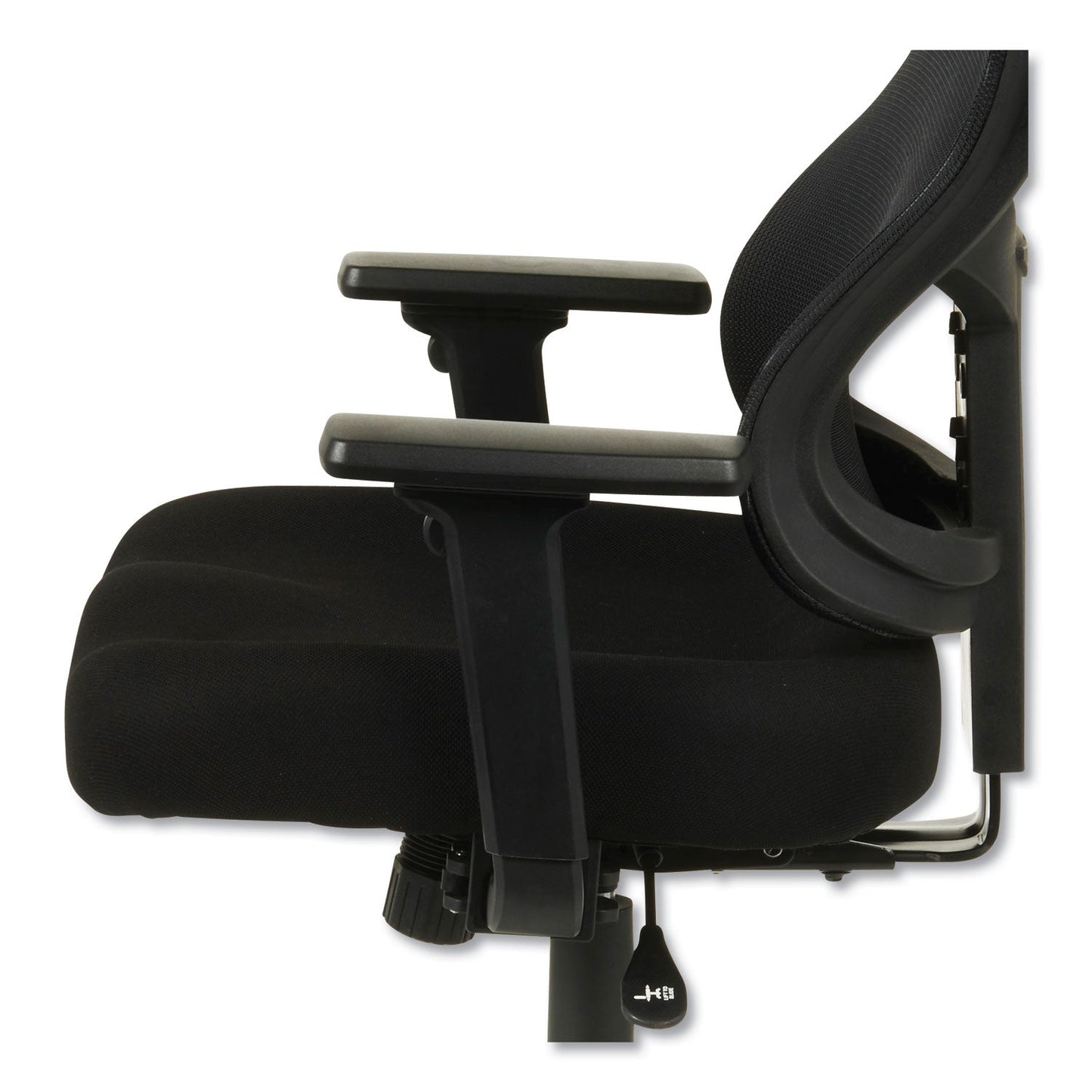 Alera Elusion II Series Mesh Mid-Back Synchro Seat Slide Chair, Supports Up to 275 lb, 17.51" to 21.06" Seat Height, Black