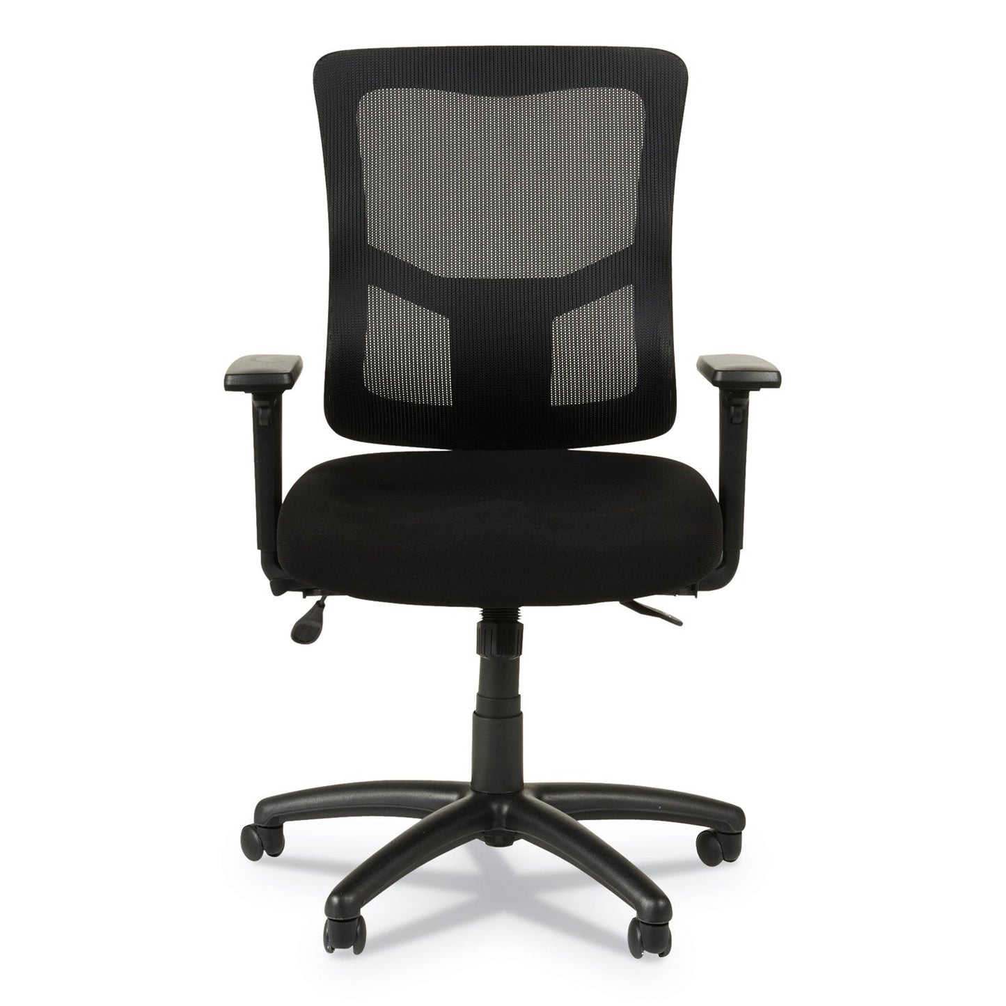 Alera Elusion II Series Mesh Mid-Back Synchro Seat Slide Chair, Supports Up to 275 lb, 17.51" to 21.06" Seat Height, Black