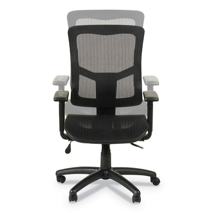 Alera Elusion II Series Suspension Mesh Mid-Back Synchro Seat Slide Chair, Supports 275 lb, 18.11" to 20.35" Seat, Black