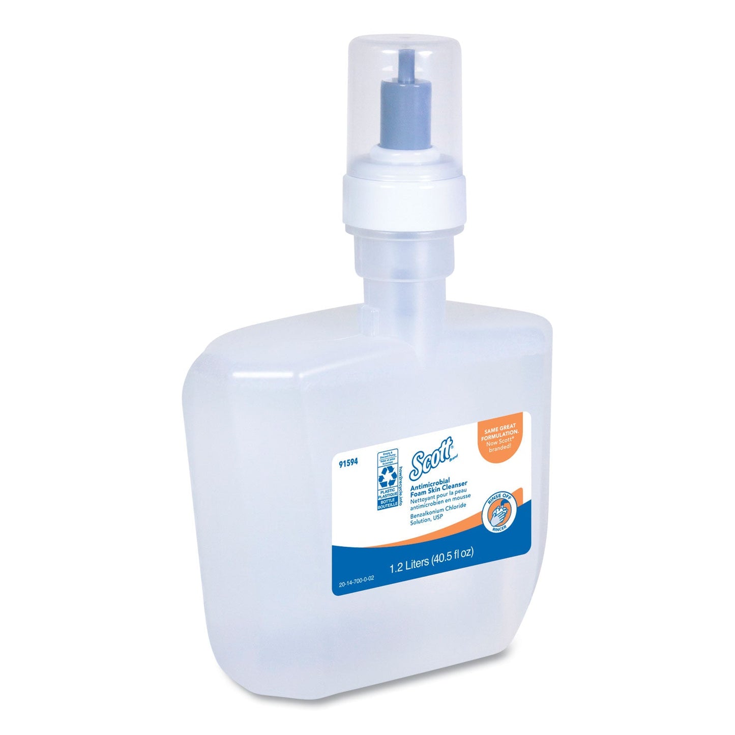 Scott Control Antimicrobial Foam Skin Cleanser, Fresh Scent, 1,200 mL, 2/Carton