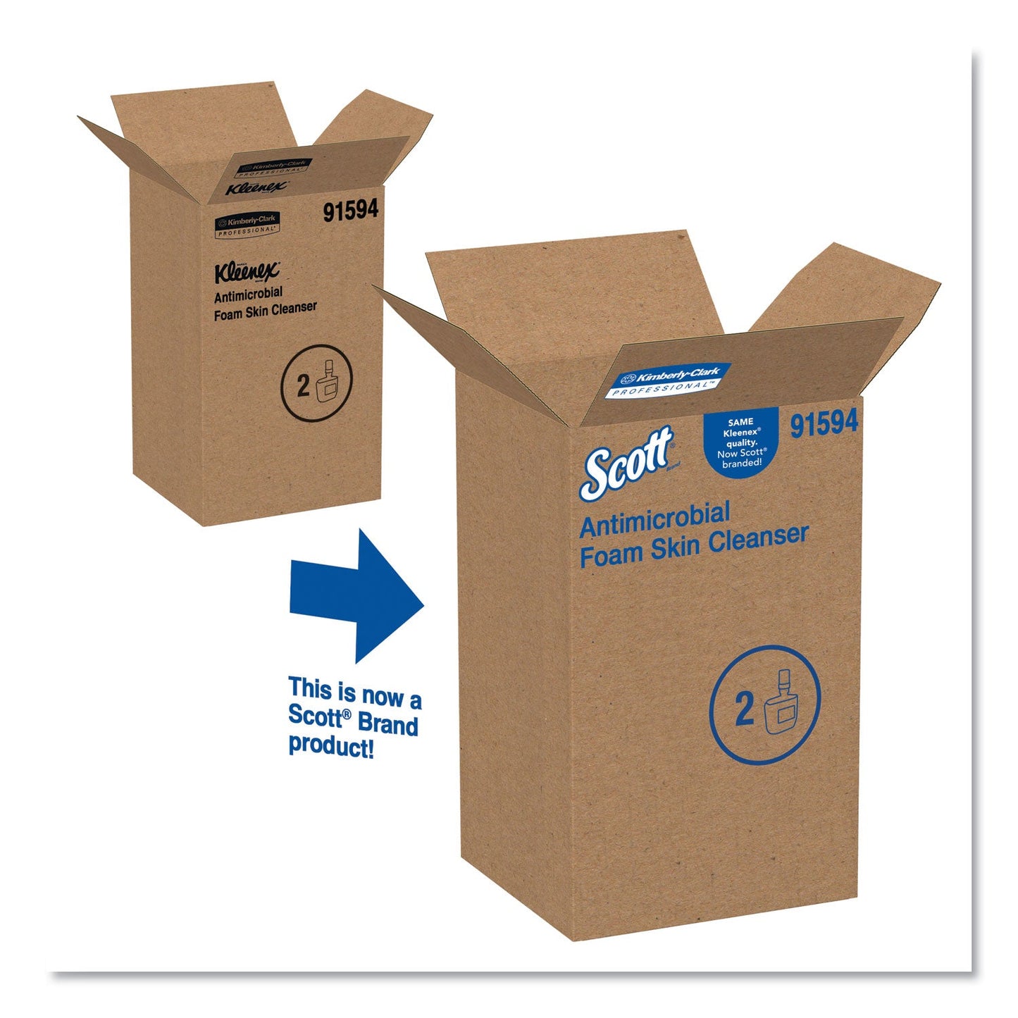 Scott Control Antimicrobial Foam Skin Cleanser, Fresh Scent, 1,200 mL, 2/Carton