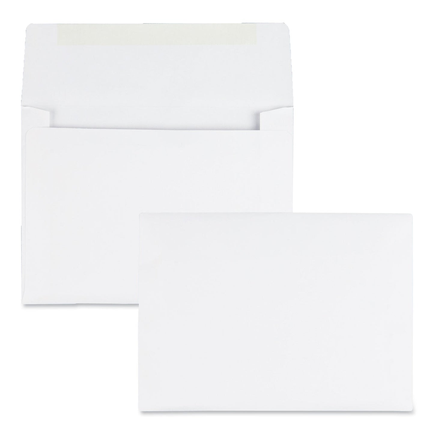 Quality Park Greeting Card/Invitation Envelope, A-6, Square Flap, Gummed Closure, 4.75 x 6.5, White, 500/Box