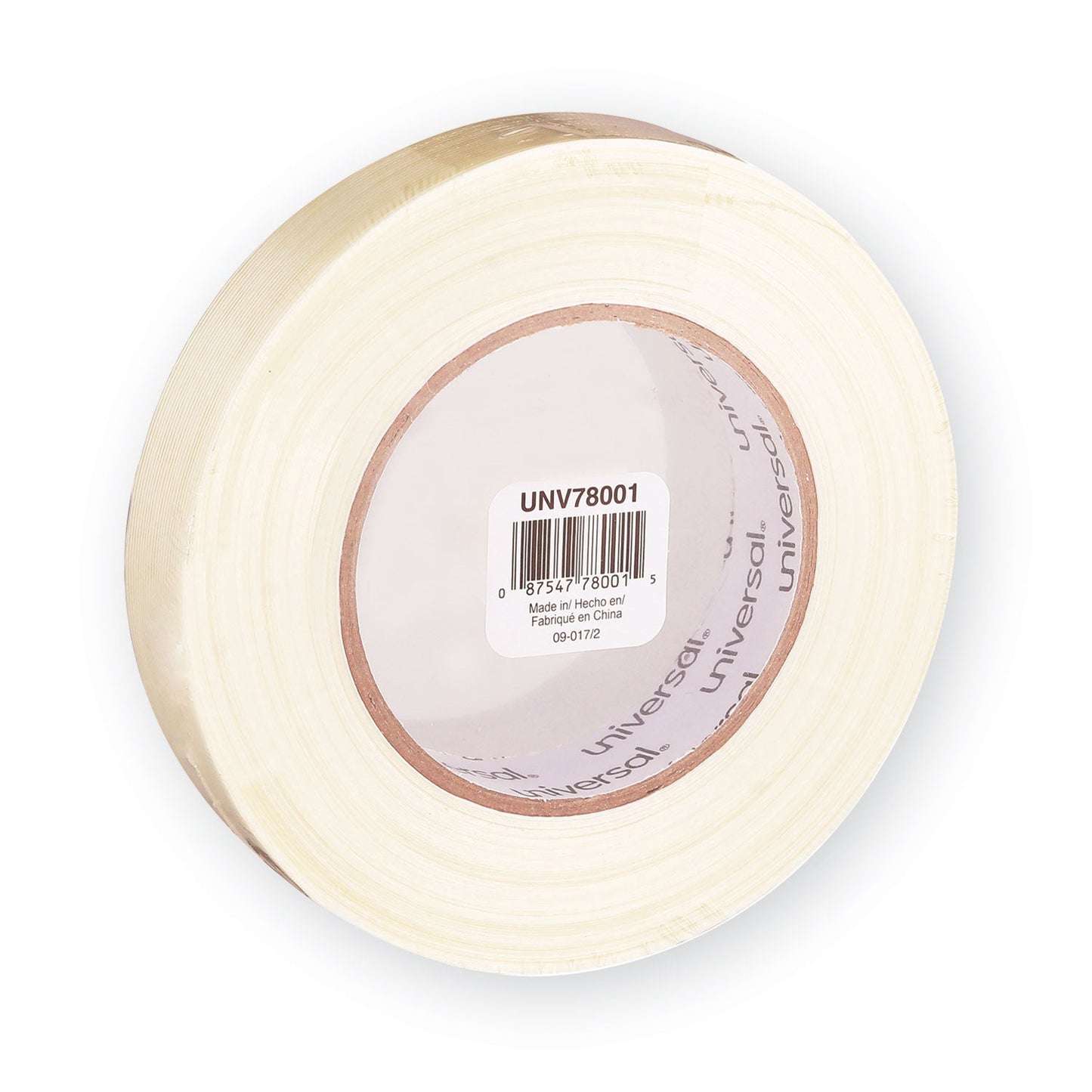 Universal 190# Medium Grade Filament Tape, 3" Core, 24 mm x 54.8 m, Clear