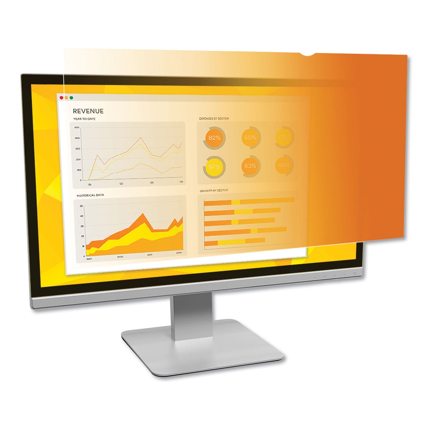 3M Gold Frameless Privacy Filter for 24" Widescreen Monitor, 16:10 Aspect Ratio