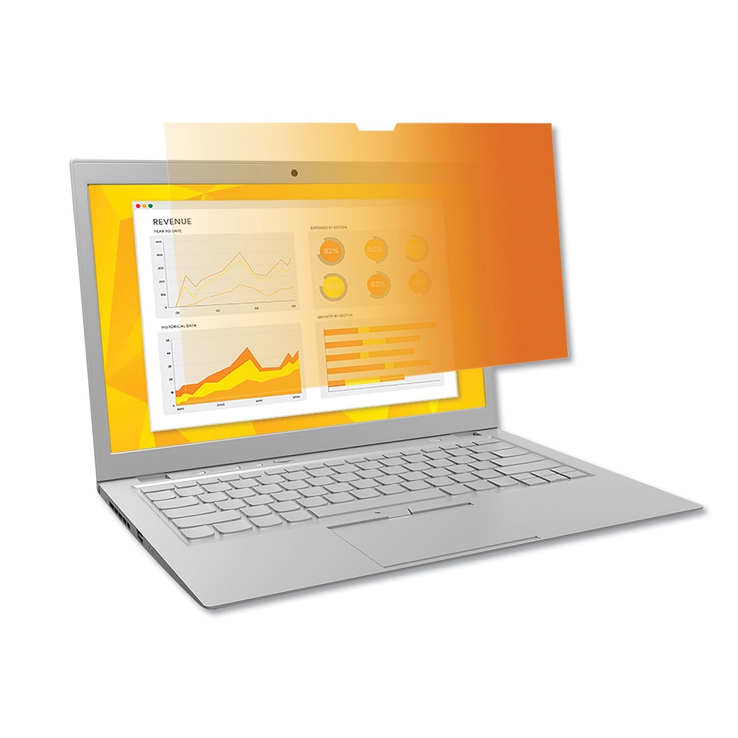 3M Gold Frameless Privacy Filter for 14" Widescreen Laptop, 16:9 Aspect Ratio