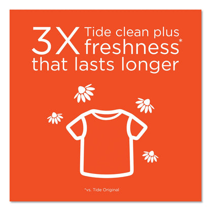Tide Plus Febreze Liquid Laundry Detergent, Spring and Renewal, 92 oz Bottle, 4/Carton
