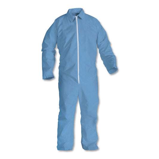 KleenGuard A65 Zipper Front Flame Resistant Coveralls, X-Large, Blue, 25/Carton