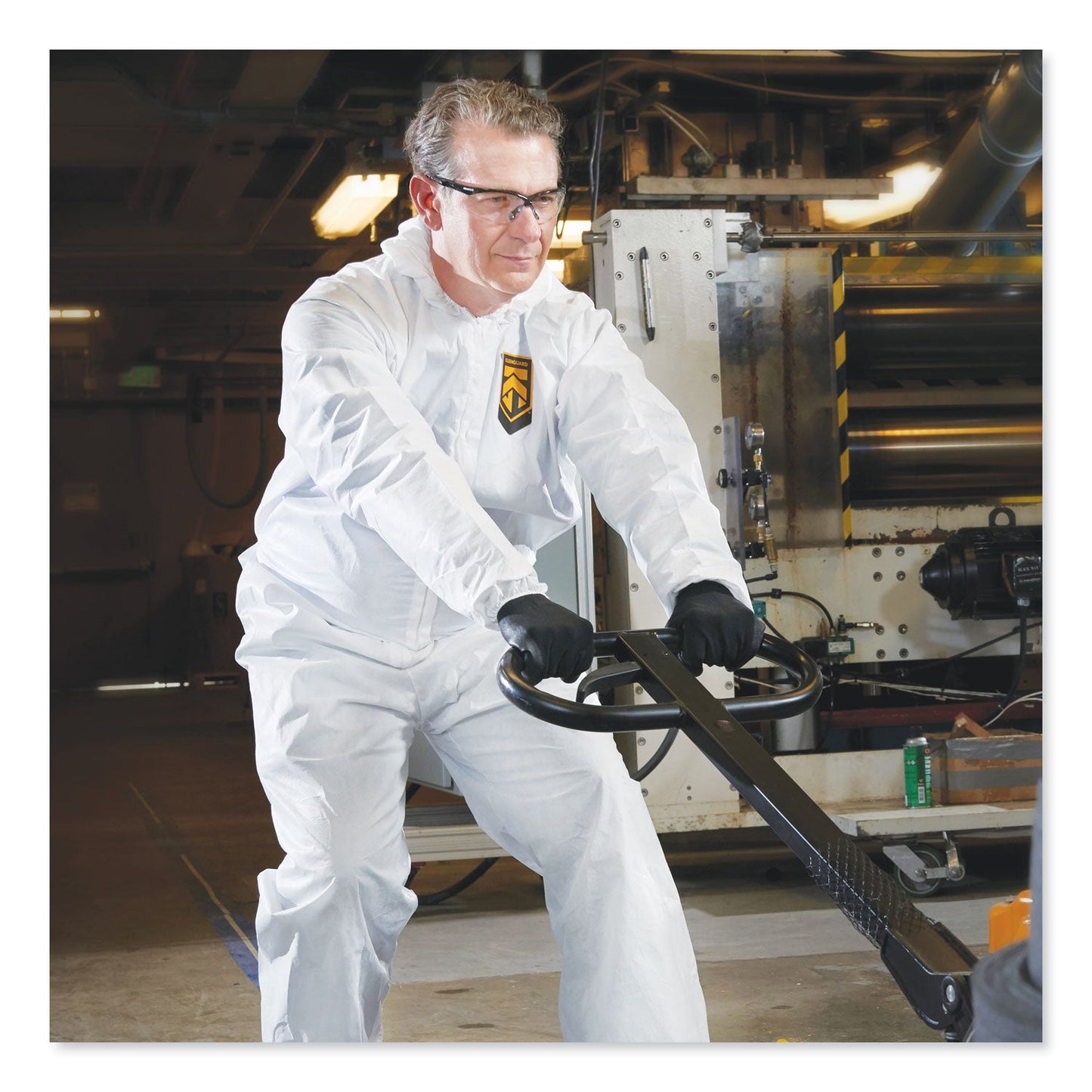 KleenGuard A40 Elastic-Cuff, Ankle, Hood and Boot Coveralls, 3X-Large, White, 25/Carton